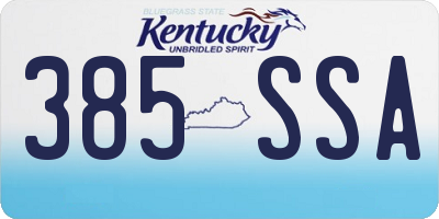 KY license plate 385SSA