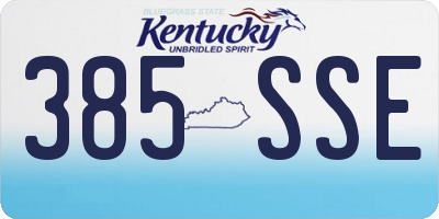 KY license plate 385SSE