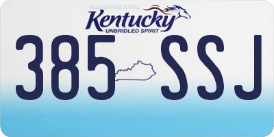 KY license plate 385SSJ