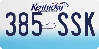 KY license plate 385SSK