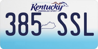 KY license plate 385SSL