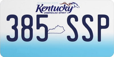 KY license plate 385SSP