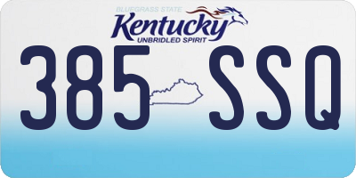 KY license plate 385SSQ