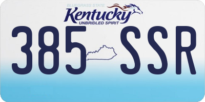KY license plate 385SSR
