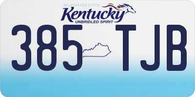 KY license plate 385TJB