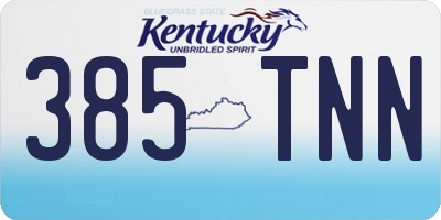 KY license plate 385TNN
