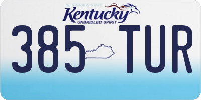 KY license plate 385TUR