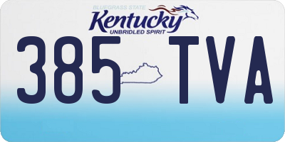 KY license plate 385TVA