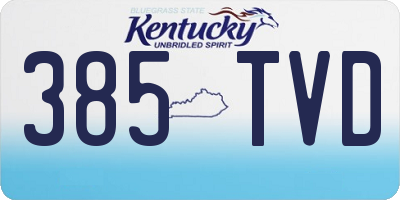 KY license plate 385TVD
