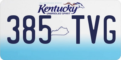 KY license plate 385TVG