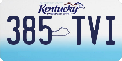 KY license plate 385TVI