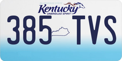 KY license plate 385TVS