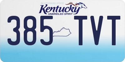 KY license plate 385TVT