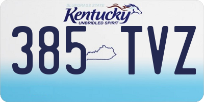 KY license plate 385TVZ