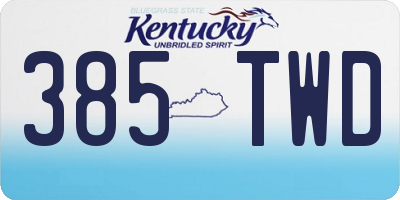 KY license plate 385TWD