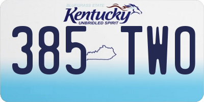 KY license plate 385TWO