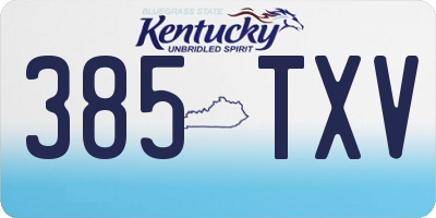 KY license plate 385TXV