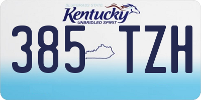 KY license plate 385TZH