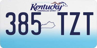 KY license plate 385TZT
