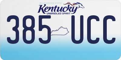 KY license plate 385UCC