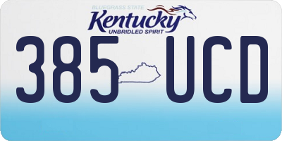 KY license plate 385UCD