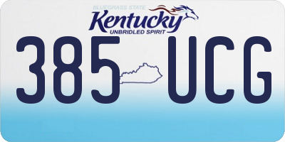 KY license plate 385UCG