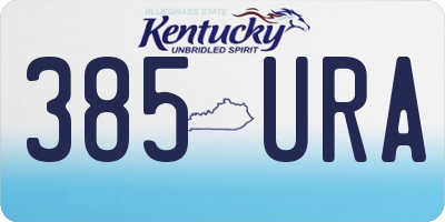 KY license plate 385URA