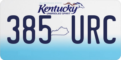 KY license plate 385URC