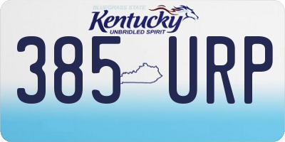 KY license plate 385URP