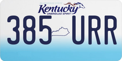 KY license plate 385URR