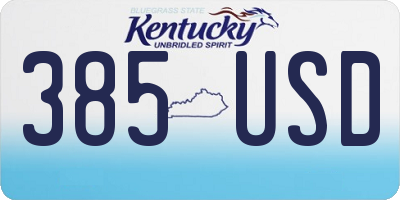 KY license plate 385USD