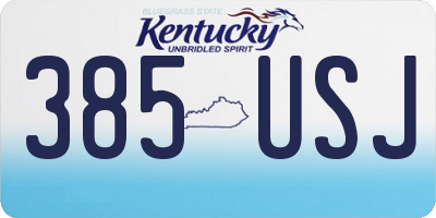 KY license plate 385USJ