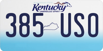 KY license plate 385USO