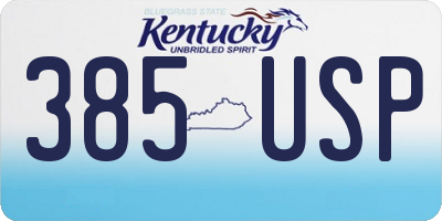 KY license plate 385USP