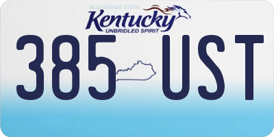KY license plate 385UST
