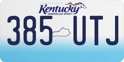 KY license plate 385UTJ