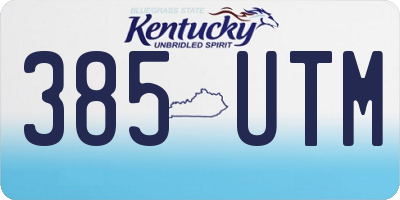 KY license plate 385UTM