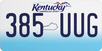 KY license plate 385UUG
