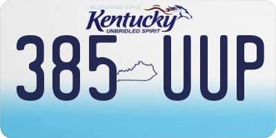 KY license plate 385UUP