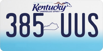 KY license plate 385UUS