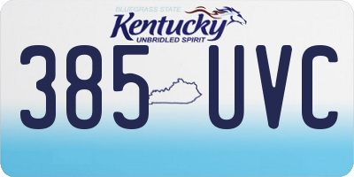 KY license plate 385UVC