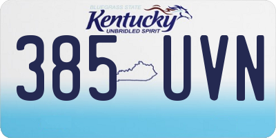 KY license plate 385UVN