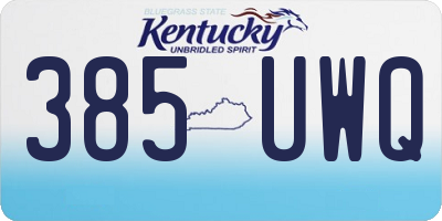 KY license plate 385UWQ