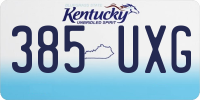 KY license plate 385UXG