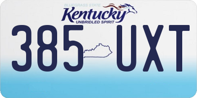 KY license plate 385UXT