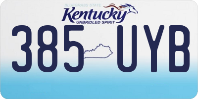 KY license plate 385UYB