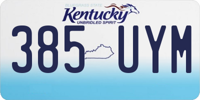 KY license plate 385UYM