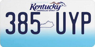 KY license plate 385UYP