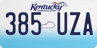 KY license plate 385UZA