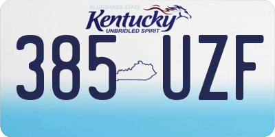KY license plate 385UZF